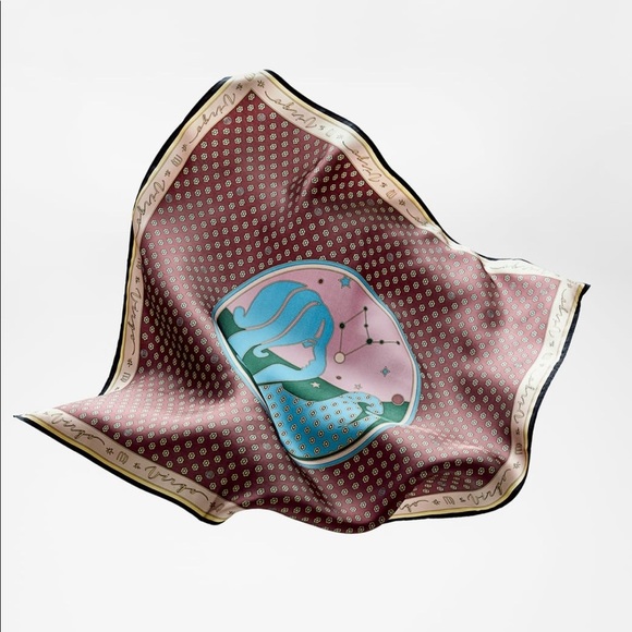 ZARA Virgo Silk Scarf - Picture 1 of 9